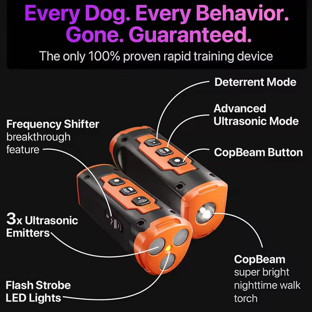 KanineCare® Ultrasonic Dog Training & Bark Deterrent Device